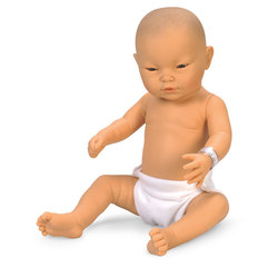 Newborn Baby Doll, Males & Females, Asian, White, Brown--Asian M